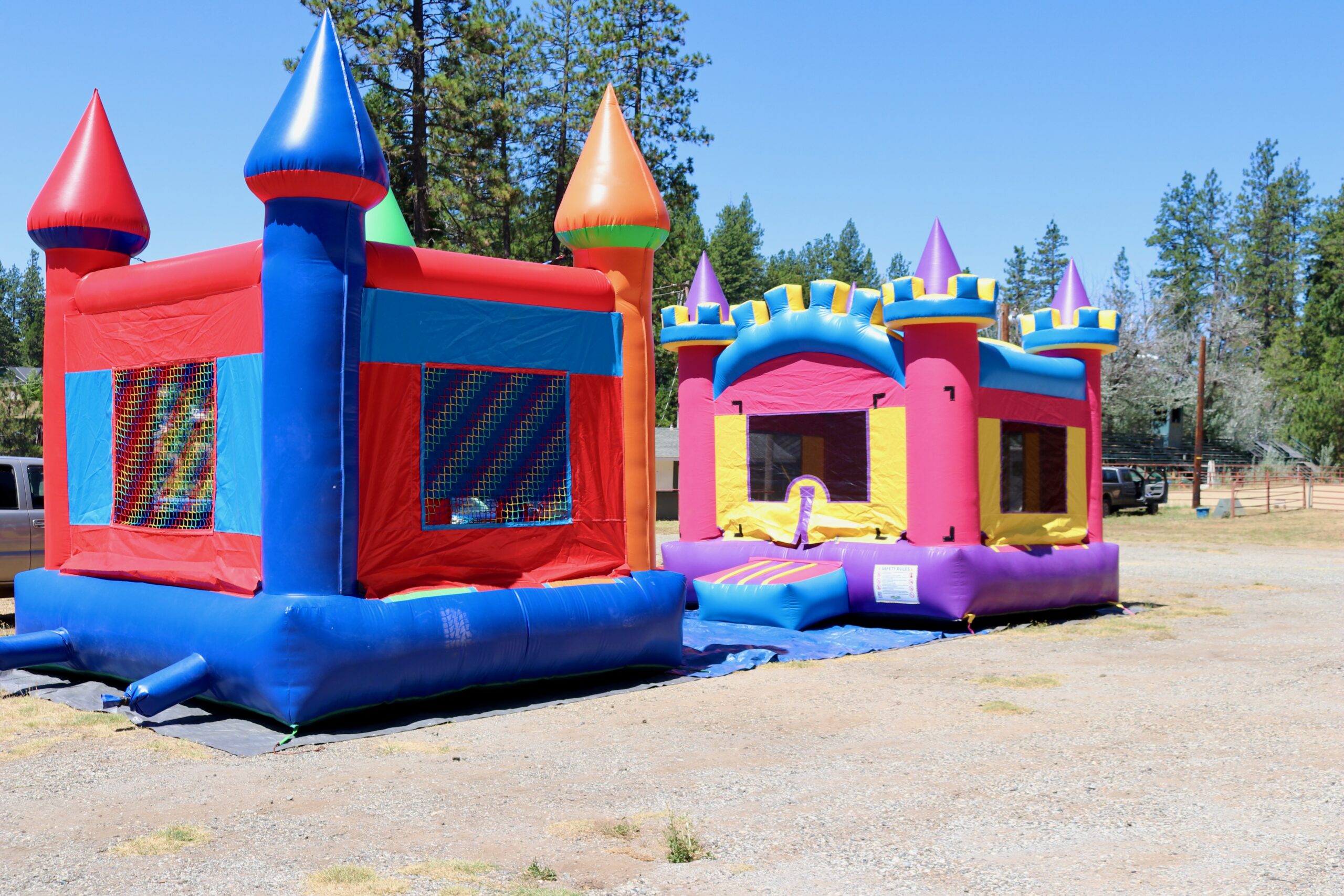 Bounce houses and family activities at the NUKU Land and Infrastructure Expo